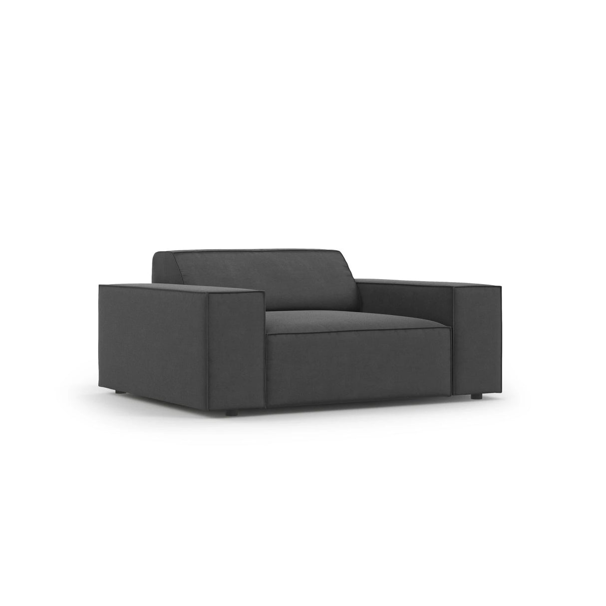 Jodie Sessel aus Samt (Blu14) in Grau, 124x102 cm – Bild 3