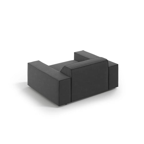 Jodie Sessel aus Samt (Blu14) in Grau, 124x102 cm – Bild 5