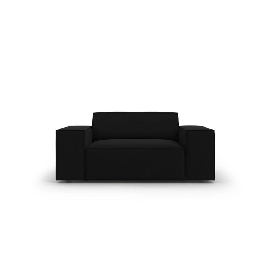 Jodie Sessel aus Samt (Blu19) in Schwarz, 124x102 cm – Bild 1
