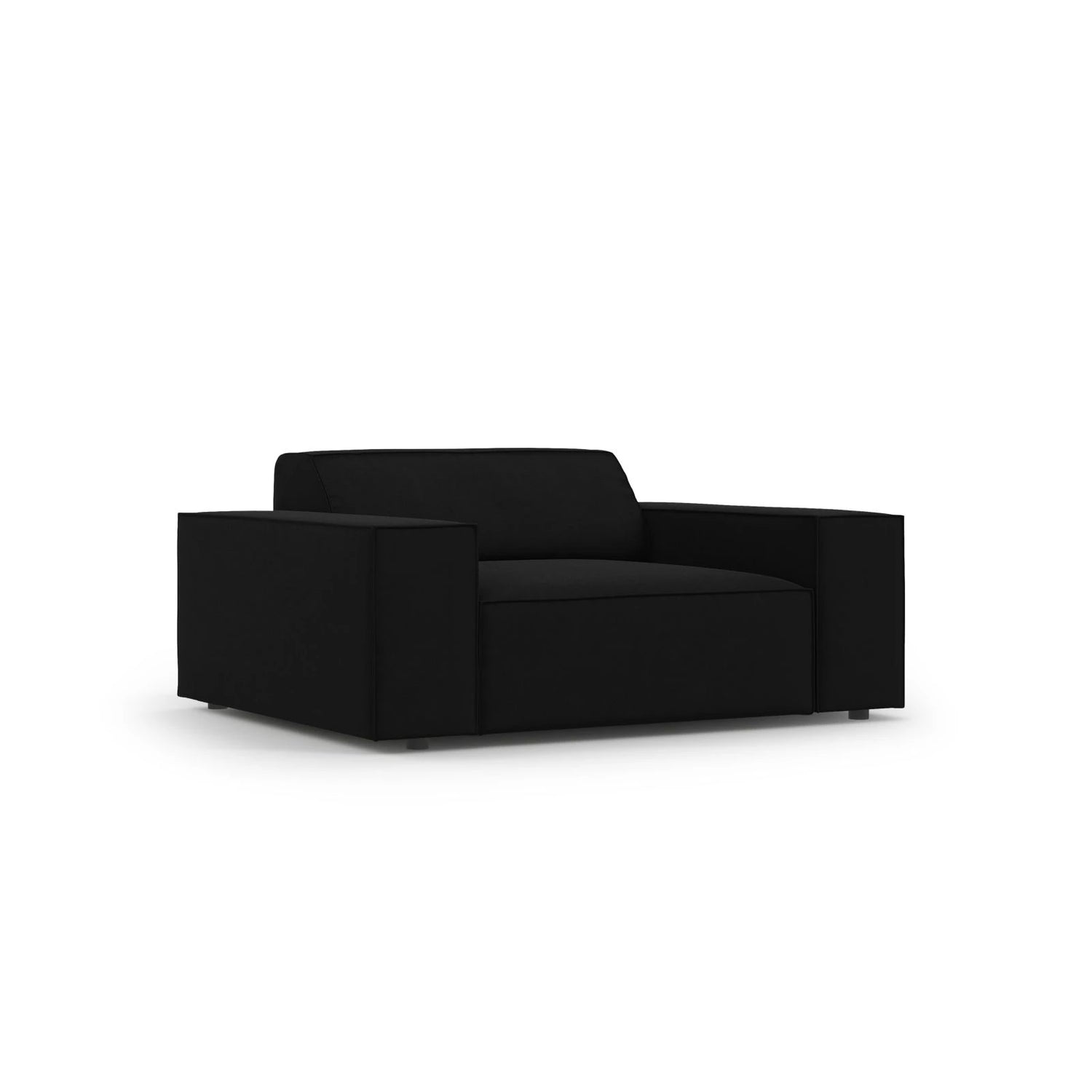 Jodie Sessel aus Samt (Blu19) in Schwarz, 124x102 cm – Bild 3