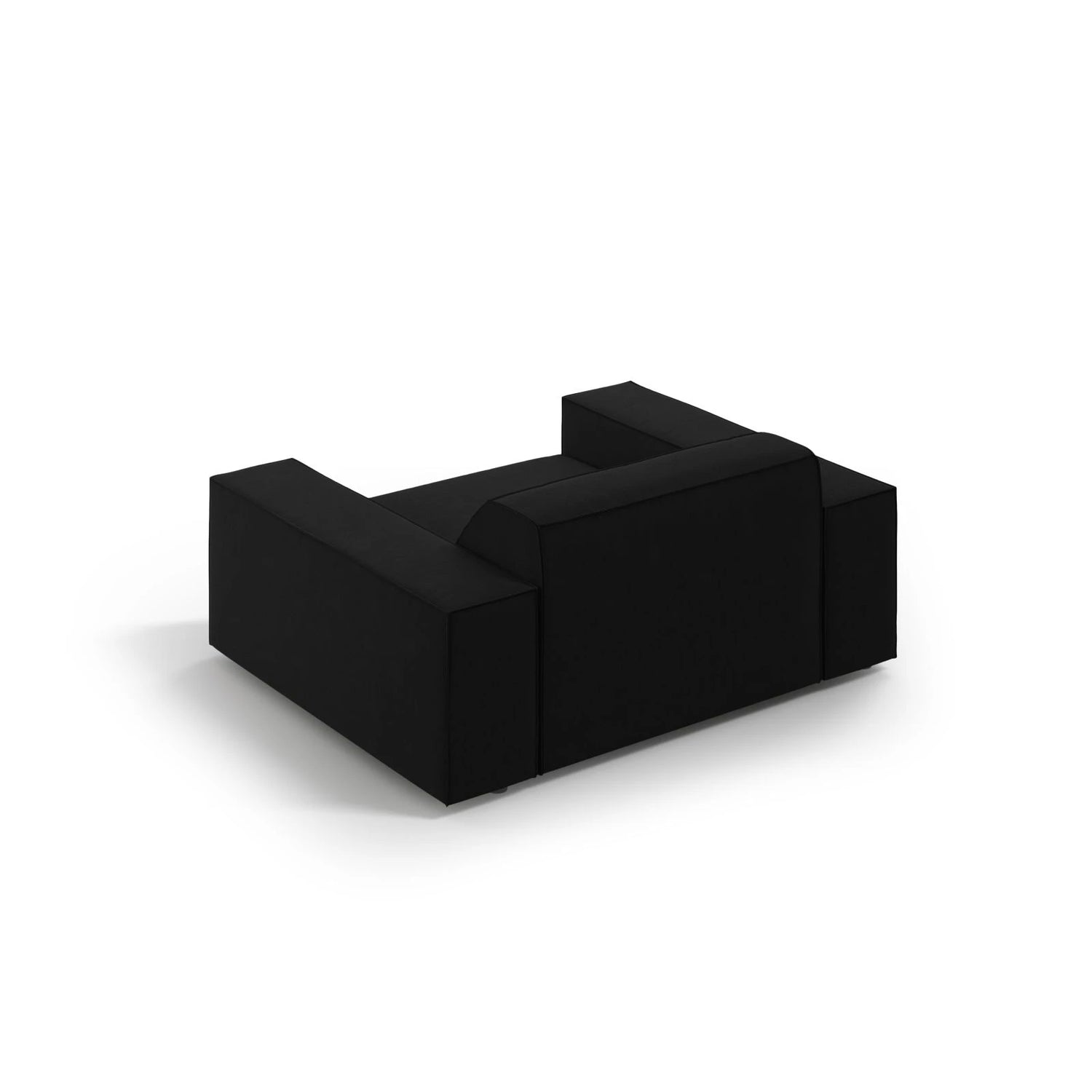 Jodie Sessel aus Samt (Blu19) in Schwarz, 124x102 cm – Bild 5