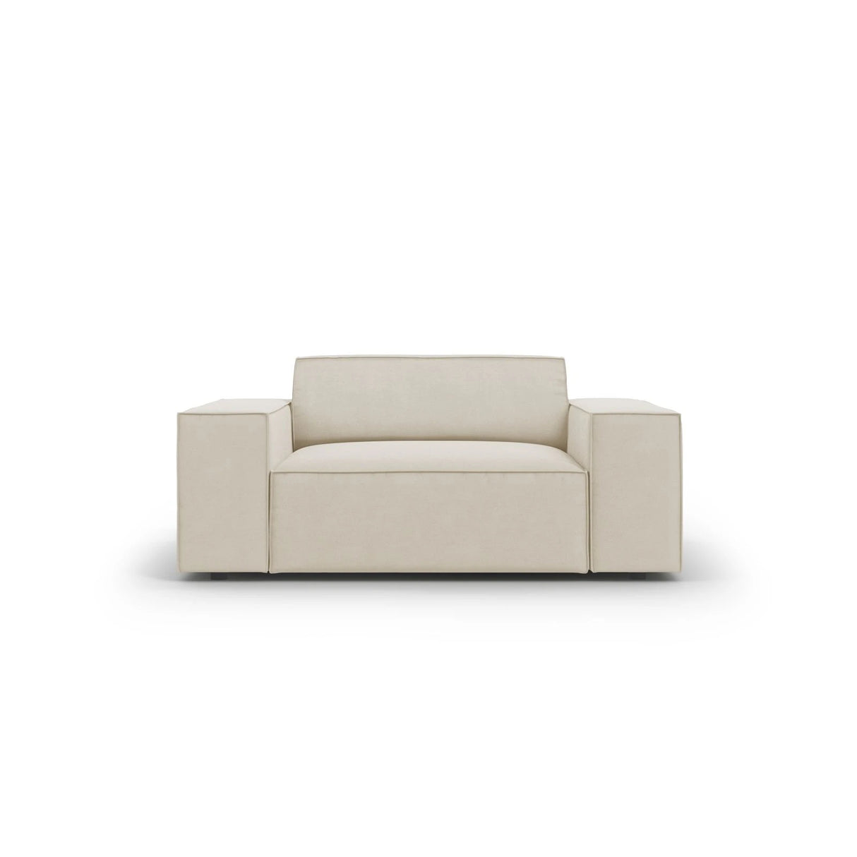 Jodie Sessel aus Samt (Blu30) in Dunkelbeige, 124x102 cm – Bild 1