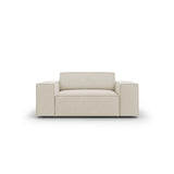 Jodie Sessel aus Samt (Blu30) in Dunkelbeige, 124x102 cm – Bild 1