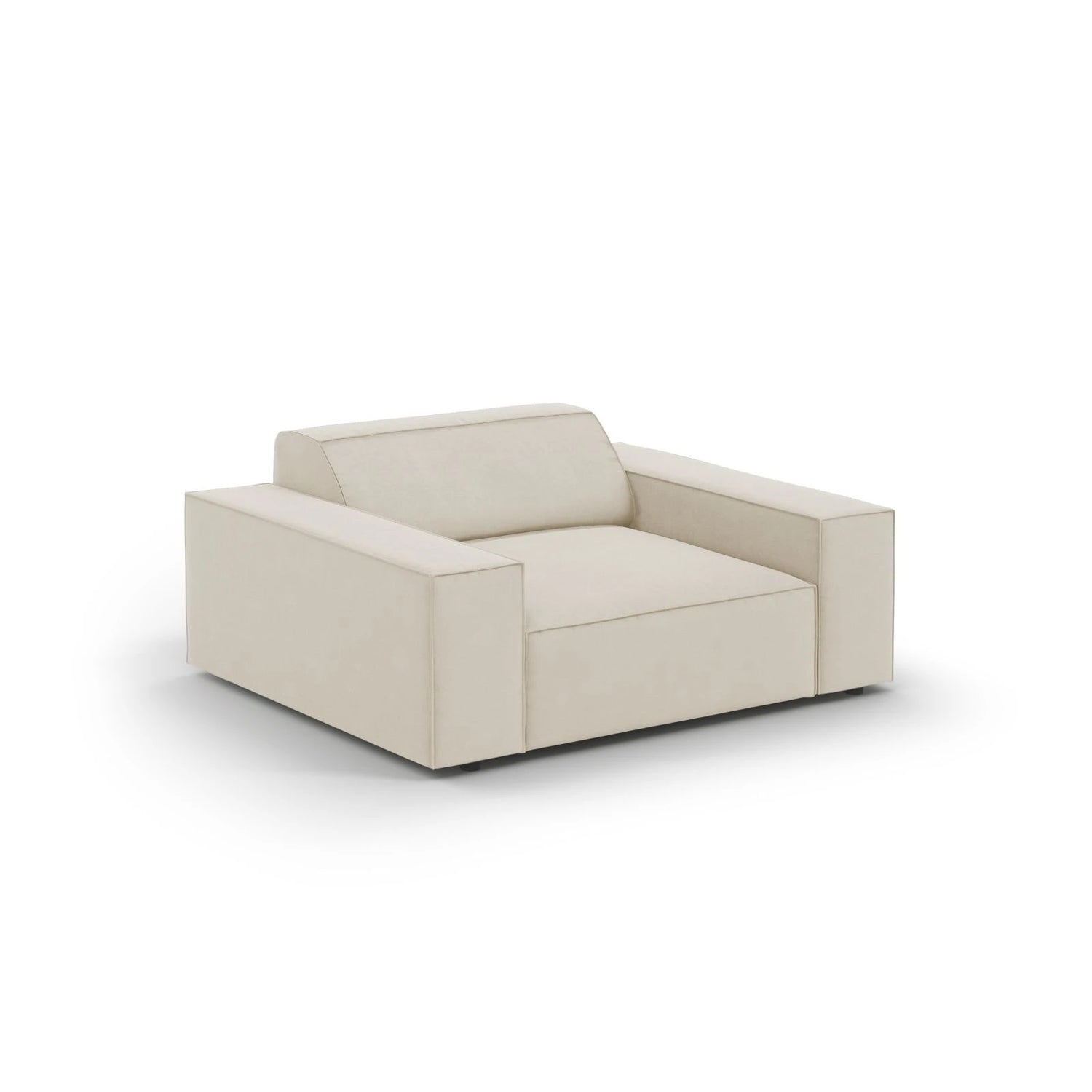Jodie Sessel aus Samt (Blu30) in Dunkelbeige, 124x102 cm – Bild 4
