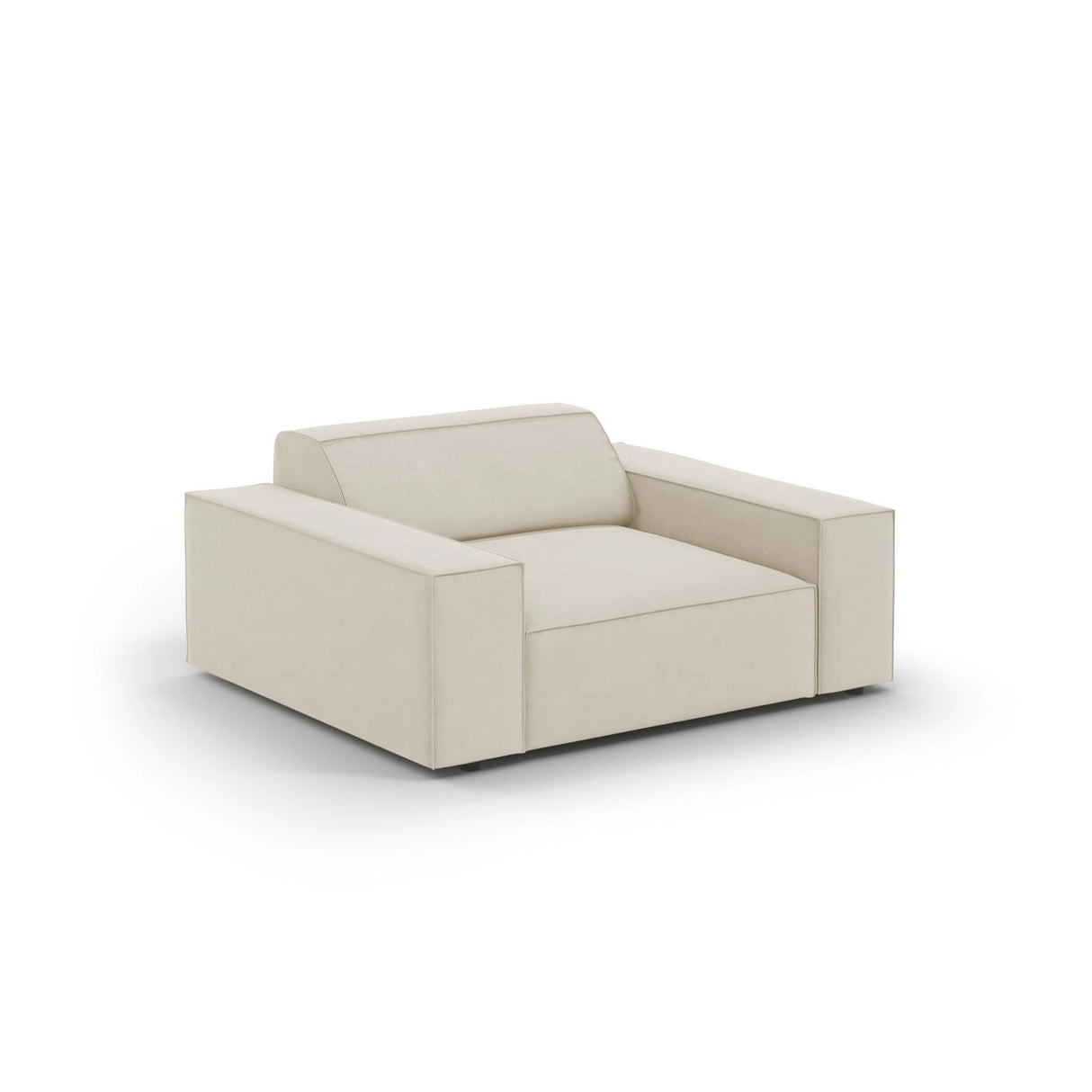 Jodie Sessel aus Samt (Blu30) in Dunkelbeige, 124x102 cm – Bild 4