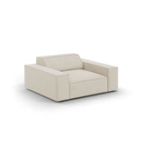 Jodie Sessel aus Samt (Blu30) in Dunkelbeige, 124x102 cm – Bild 4