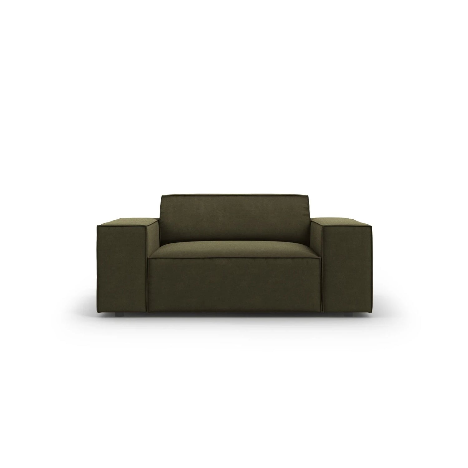 Jodie Sessel aus Samt (Blu77) in Grün, 124x102 cm – Bild 1