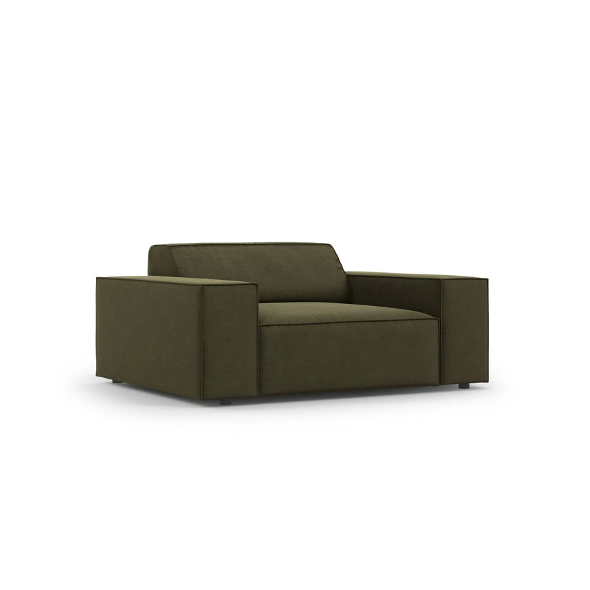 Jodie Sessel aus Samt (Blu77) in Grün, 124x102 cm – Bild 3