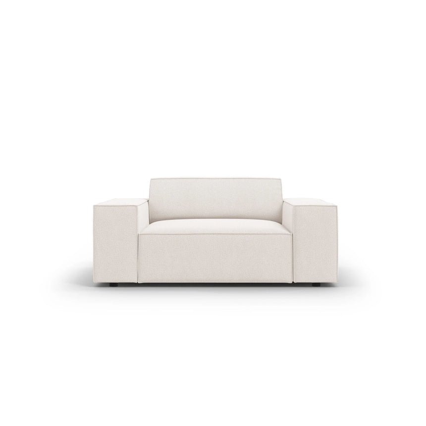 Jodie Sessel aus Strukturierter Stoff (Meg351) in Leichtes Beige, 124x102 cm – Bild 1