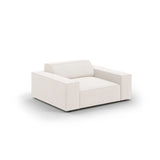 Jodie Sessel aus Strukturierter Stoff (Meg351) in Leichtes Beige, 124x102 cm – Bild 4