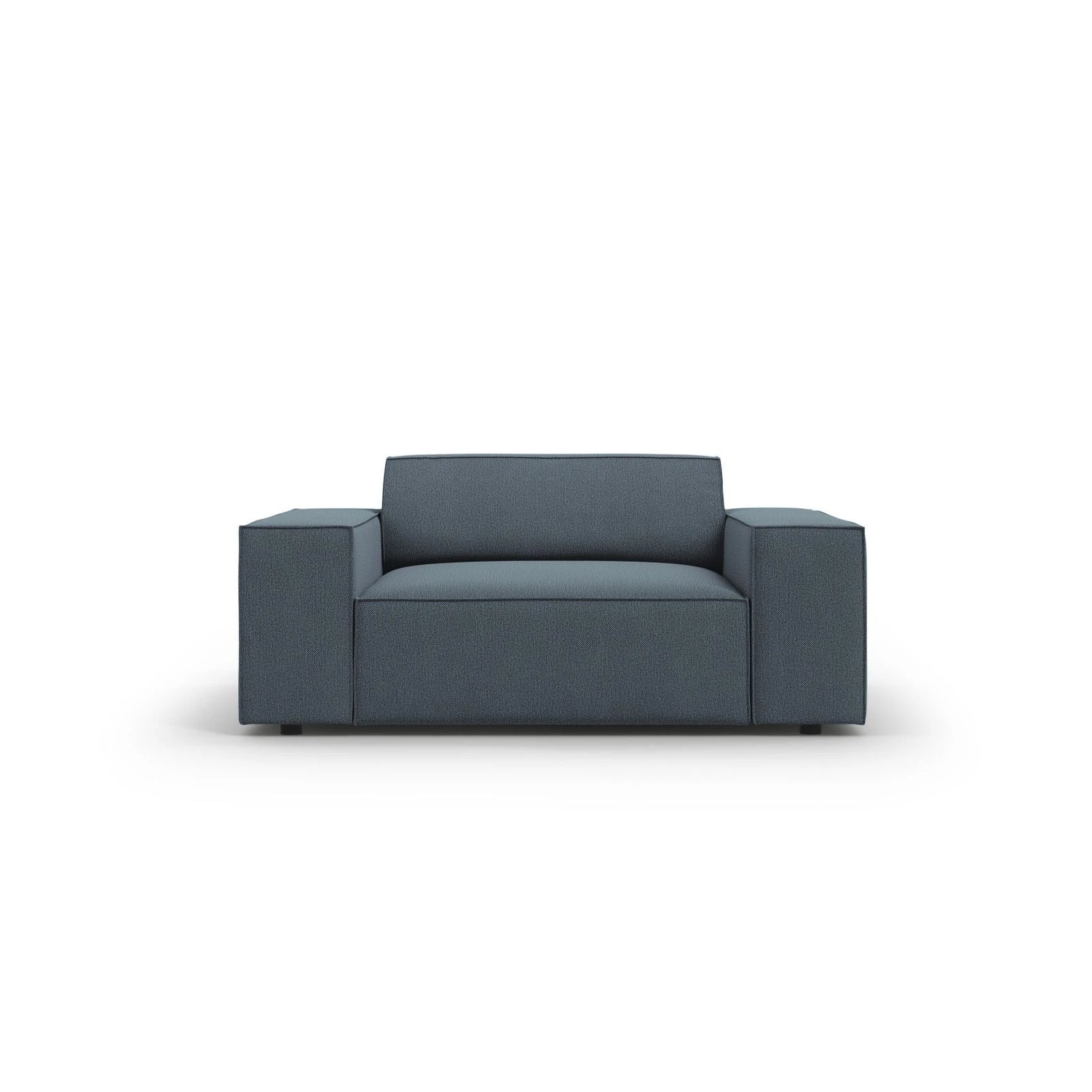 Jodie Sessel aus Strukturierter Stoff (Meg361) in Blau, 124x102 cm – Bild 1