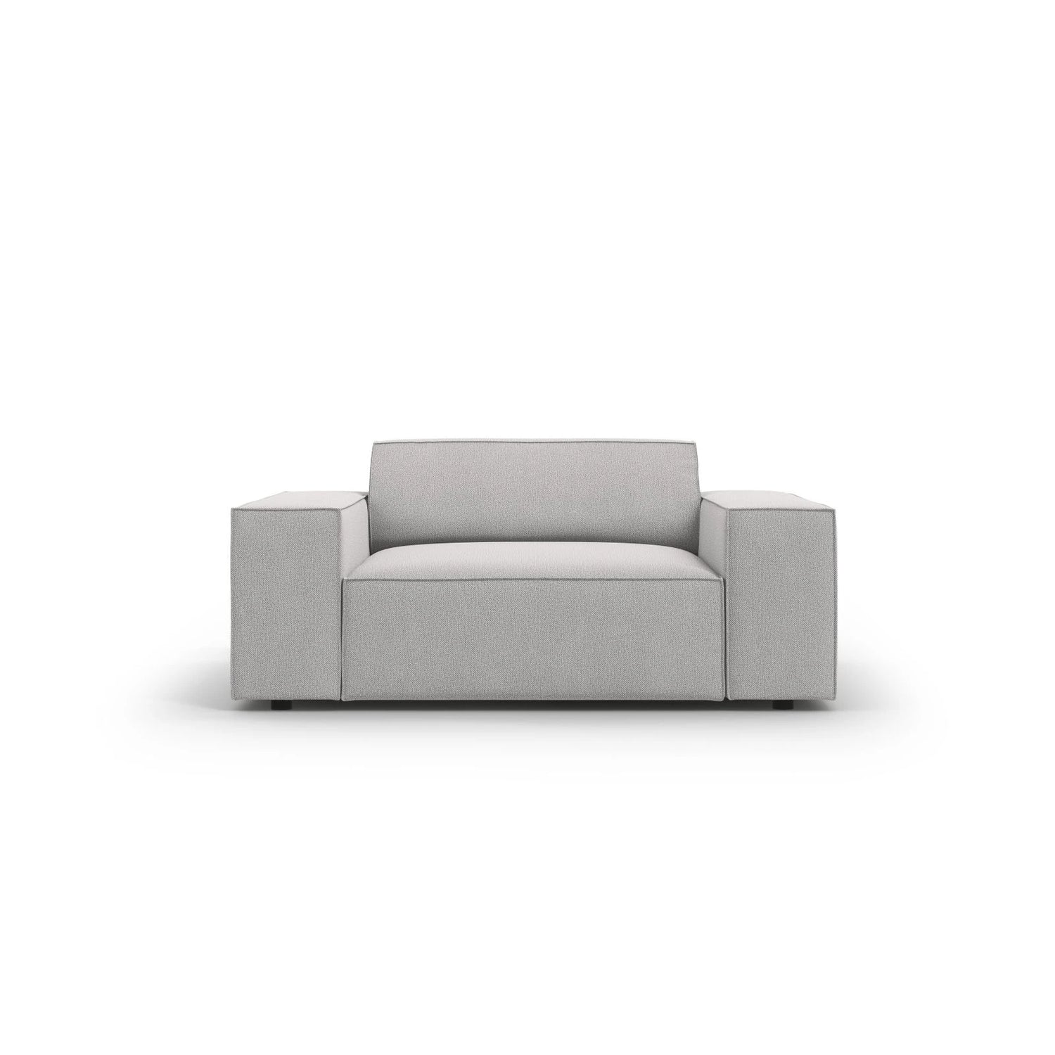 Jodie Sessel aus Strukturierter Stoff (Meg363) in Hellgrau, 124x102 cm – Bild 1