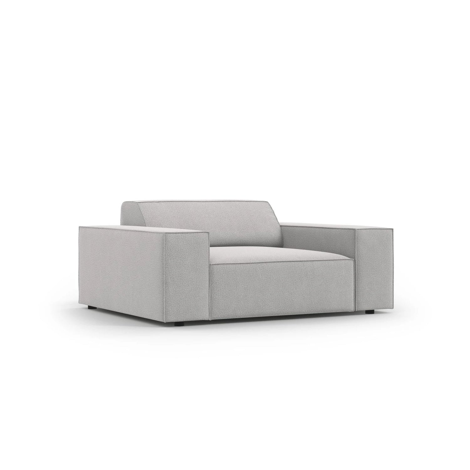 Jodie Sessel aus Strukturierter Stoff (Meg363) in Hellgrau, 124x102 cm – Bild 3