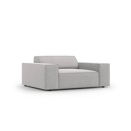 Jodie Sessel aus Strukturierter Stoff (Meg363) in Hellgrau, 124x102 cm – Bild 3