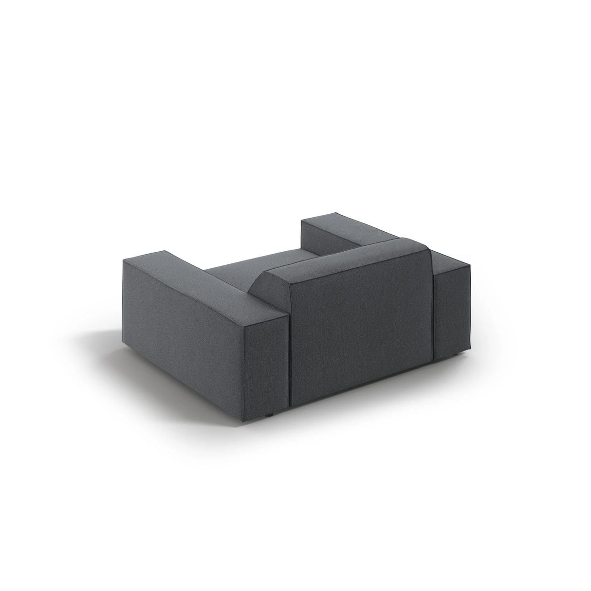 Jodie Sessel aus Strukturierter Stoff (Meg367) in Dunkelgrau, 124x102 cm – Bild 5