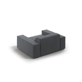 Jodie Sessel aus Strukturierter Stoff (Meg367) in Dunkelgrau, 124x102 cm – Bild 5