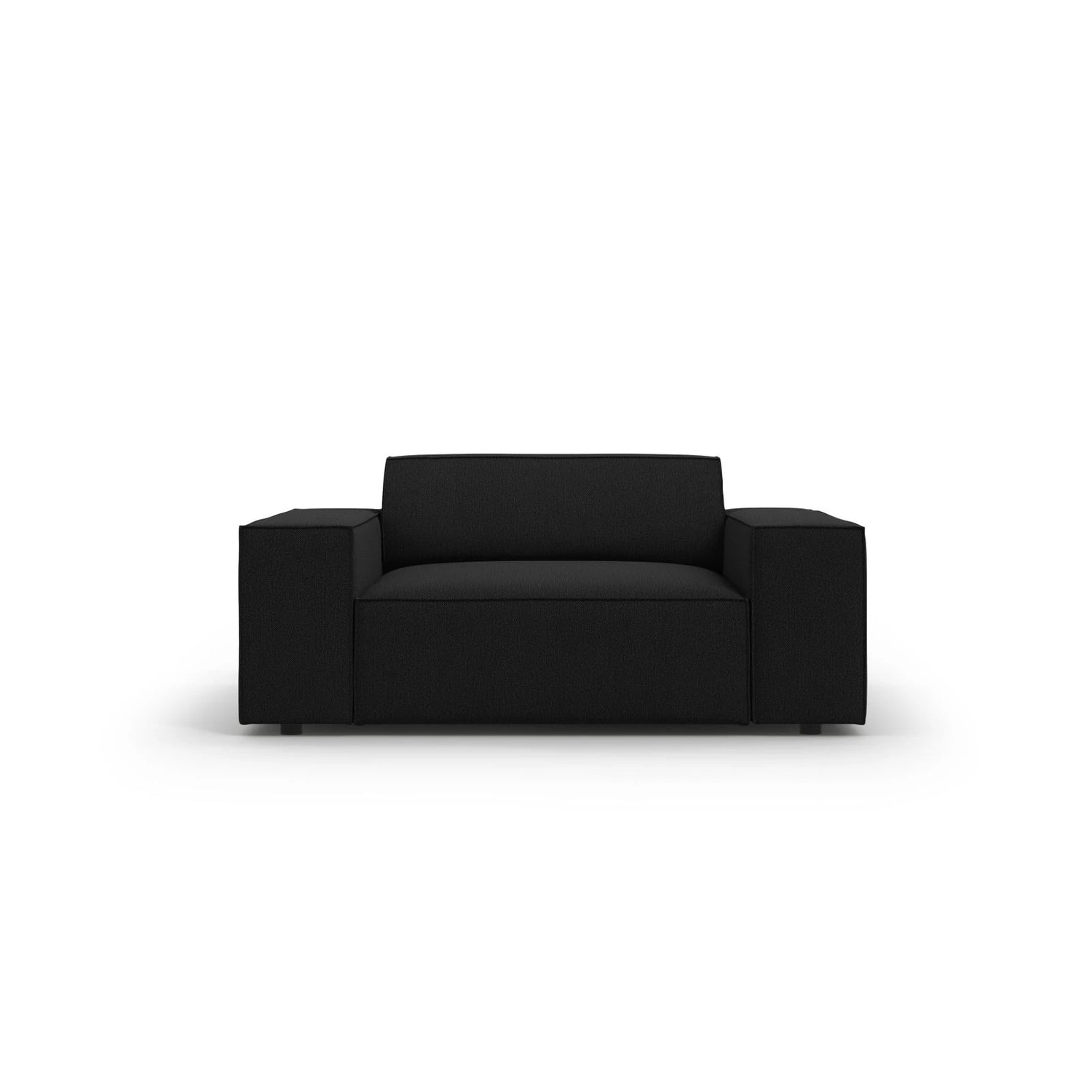 Jodie Sessel aus Strukturierter Stoff (Meg368) in Schwarz, 124x102 cm – Bild 1