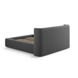 Jolene Bett mit Kopfteil und Stauraum, aus Samt (Bluvel 14) in Grau, 140x200 cm – Bild 7