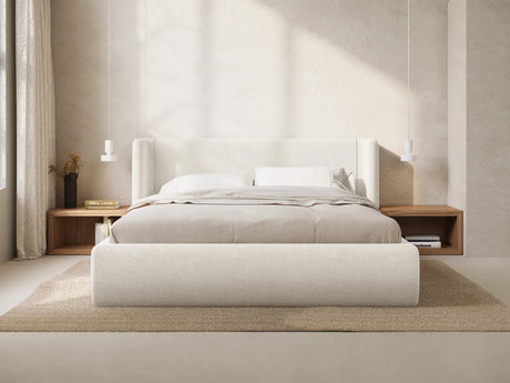 Jolene Bett mit Kopfteil und Stauraum, aus Samt oder Strukturstoff, 180x200 cm – Bild 2