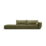 Kaelle 3-Sitzer Sofa Links offen, mit Bezug aus Chenille (OTH 38) in Grün, 264x110 cm – Bild 1