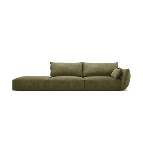 Kaelle 3-Sitzer Sofa Links offen, mit Bezug aus Chenille (OTH 38) in Grün, 264x110 cm – Bild 1