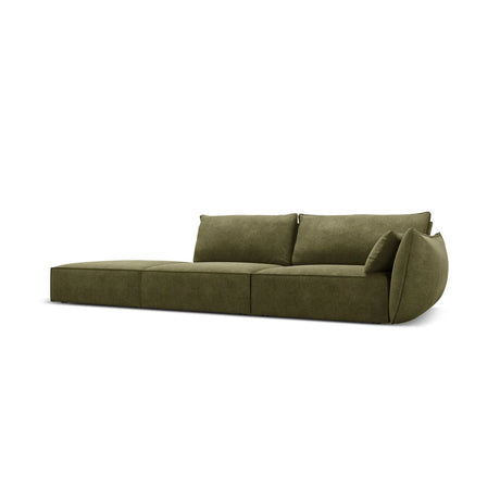 Kaelle 3-Sitzer Sofa Links offen, mit Bezug aus Chenille (OTH 38) in Grün, 264x110 cm – Bild 3