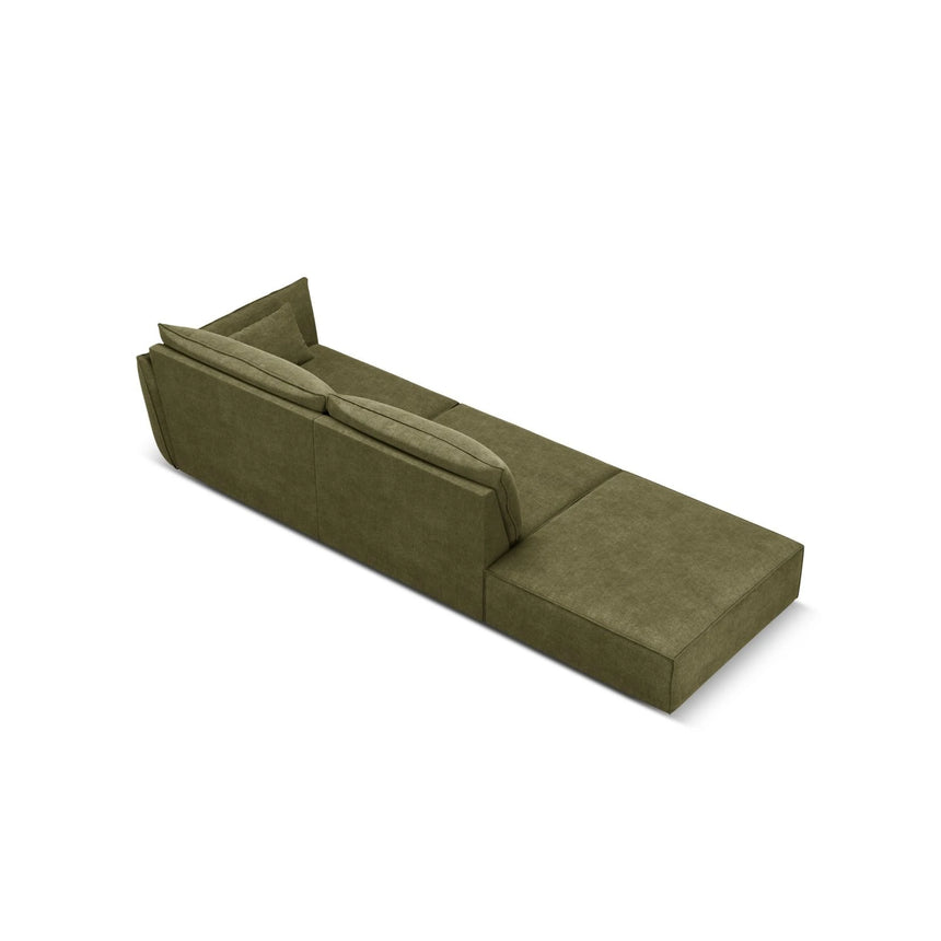 Kaelle 3-Sitzer Sofa Links offen, mit Bezug aus Chenille (OTH 38) in Grün, 264x110 cm – Bild 4