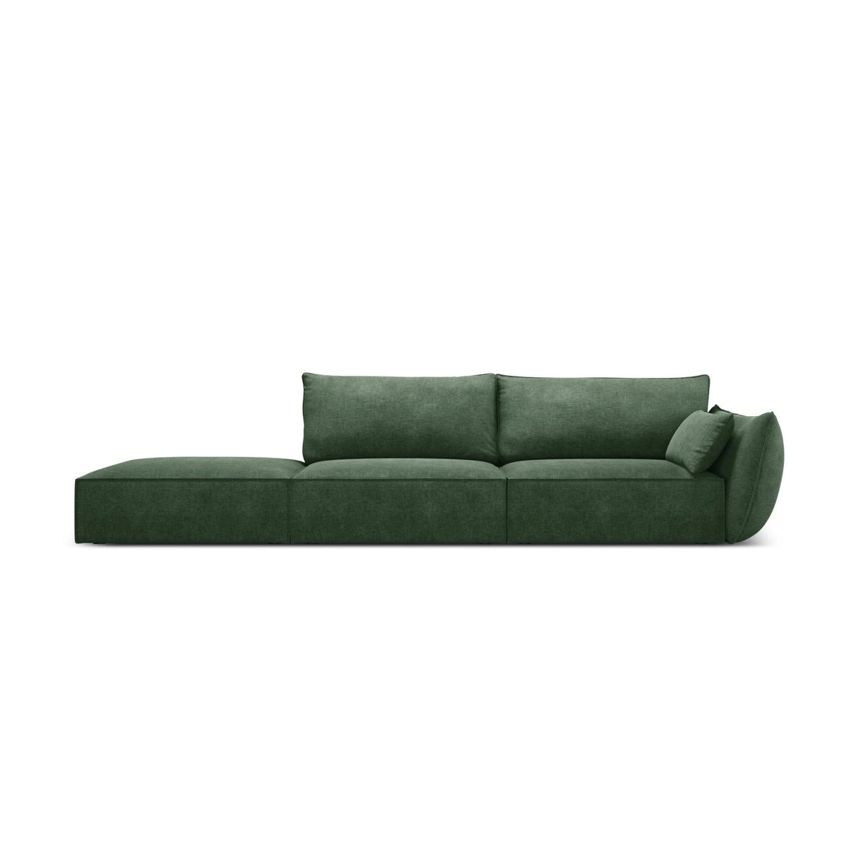 Kaelle 3-Sitzer Sofa Links offen, mit Bezug aus Chenille (OTH 39) in Flaschengrün, 264x110 cm – Bild 1