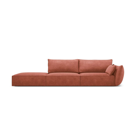Kaelle 3-Sitzer Sofa Links offen, mit Bezug aus Chenille (OTH 57) in Terrakotta, 264x110 cm – Bild 1
