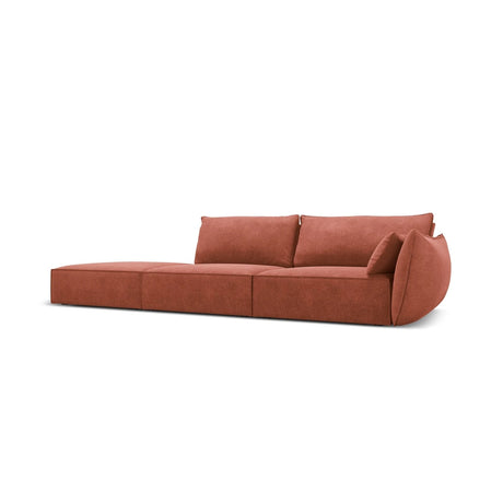 Kaelle 3-Sitzer Sofa Links offen, mit Bezug aus Chenille (OTH 57) in Terrakotta, 264x110 cm – Bild 3