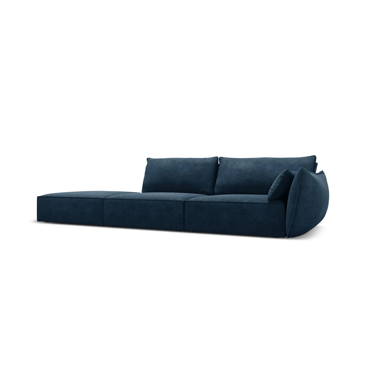 Kaelle 3-Sitzer Sofa Links offen, mit Bezug aus Chenille (OTH 78) in Königsblau, 264x110 cm – Bild 3