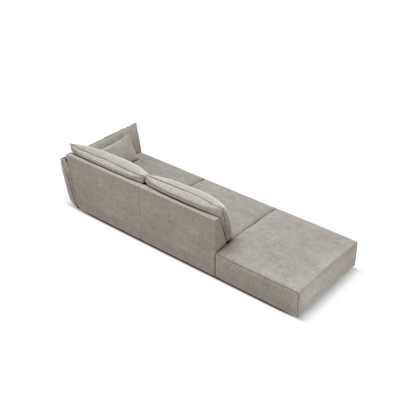 Kaelle 3-Sitzer Sofa Links offen, mit Bezug aus Chenille (OTH 85) in Hellgrau, 264x110 cm – Bild 4