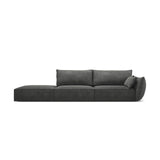 Kaelle 3-Sitzer Sofa Links offen, mit Bezug aus Chenille (OTH 97) in Dunkelgrau, 264x110 cm – Bild 1