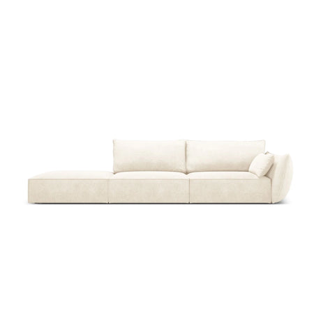 Kaelle 3-Sitzer Sofa Links offen, mit Bezug aus Samt oder Chenille, 264x110 cm – Bild 1