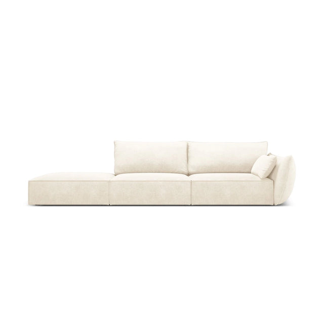 Kaelle 3-Sitzer Sofa Links offen, mit Bezug aus Samt oder Chenille, 264x110 cm – Bild 1