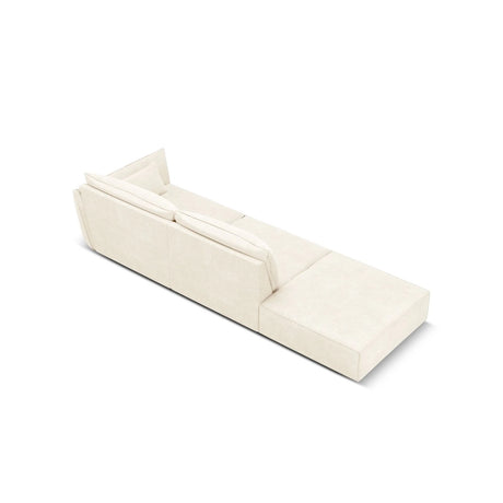 Kaelle 3-Sitzer Sofa Links offen, mit Bezug aus Samt oder Chenille, 264x110 cm – Bild 4