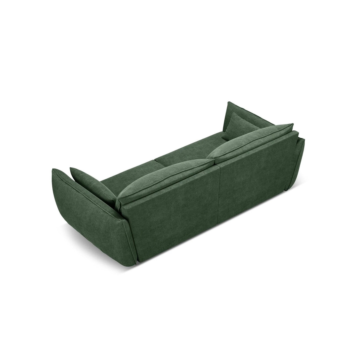 Kaelle 3-Sitzer Sofa mit Bezug aus Chenille (OTH 39) in Flaschengrün, 208x110 cm – Bild 4