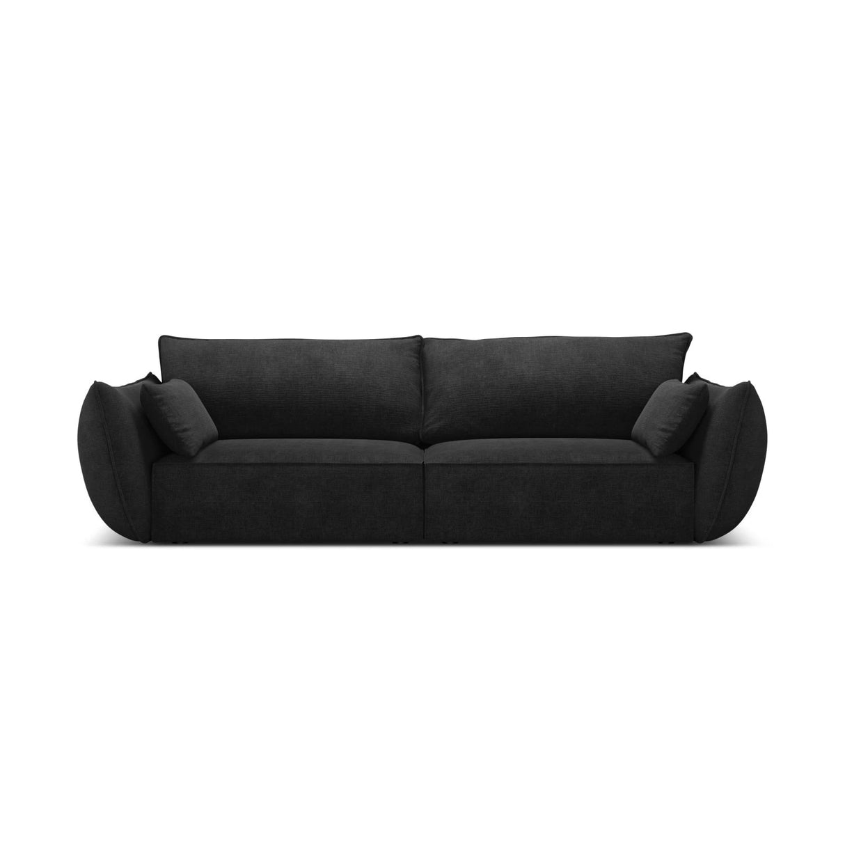 Kaelle 3-Sitzer Sofa mit Bezug aus Chenille (OTH 99) in Schwarz, 208x110 cm – Bild 1