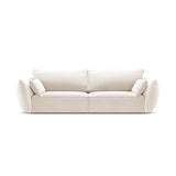 Kaelle 3-Sitzer Sofa mit Bezug aus Samt (Blu22) in Leichtes Beige, 208x110 cm – Bild 1