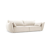 Kaelle 3-Sitzer Sofa mit Bezug aus Samt (Blu22) in Leichtes Beige, 208x110 cm – Bild 3