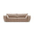 Kaelle 3-Sitzer Sofa mit Bezug aus Samt (Blu28) in Beige, 208x110 cm – Bild 1
