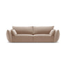 Kaelle 3-Sitzer Sofa mit Bezug aus Samt (Blu28) in Beige, 208x110 cm – Bild 1