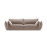 Kaelle 3-Sitzer Sofa mit Bezug aus Samt (Blu40) in Cappuccino, 208x110 cm – Bild 1