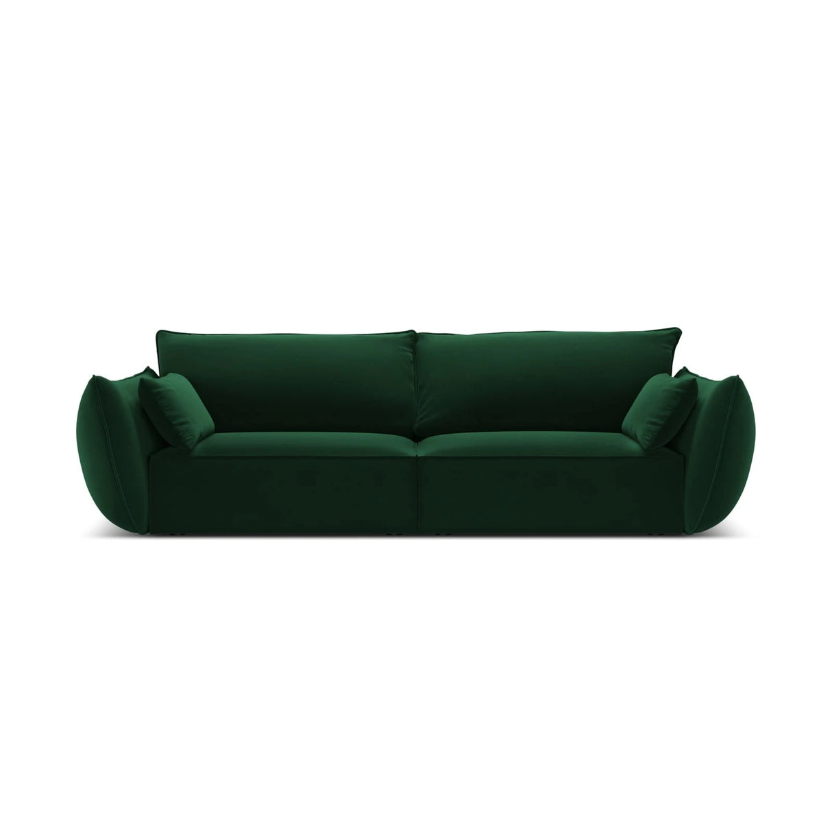 Kaelle 3-Sitzer Sofa mit Bezug aus Samt (Blu78) in Flaschengrün, 208x110 cm – Bild 1