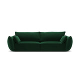 Kaelle 3-Sitzer Sofa mit Bezug aus Samt (Blu78) in Flaschengrün, 208x110 cm – Bild 1