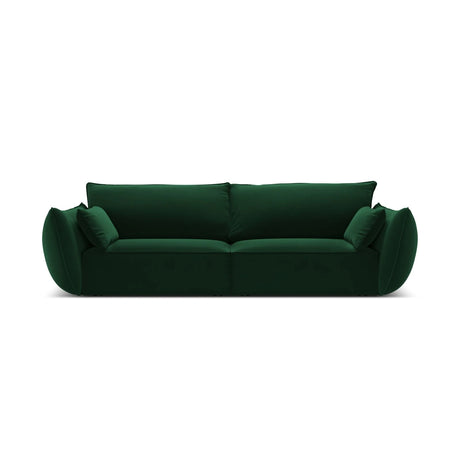 Kaelle 3-Sitzer Sofa mit Bezug aus Samt (Blu78) in Flaschengrün, 208x110 cm – Bild 1