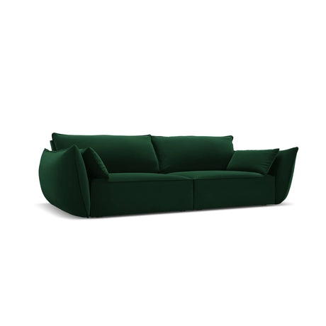 Kaelle 3-Sitzer Sofa mit Bezug aus Samt (Blu78) in Flaschengrün, 208x110 cm – Bild 3