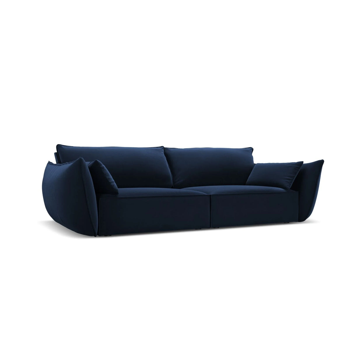 Kaelle 3-Sitzer Sofa mit Bezug aus Samt (Blu86) in Königsblau, 208x110 cm – Bild 3