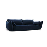Kaelle 3-Sitzer Sofa mit Bezug aus Samt (Blu86) in Königsblau, 208x110 cm – Bild 3