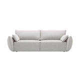 Kaelle 3-Sitzer Sofa mit Schlaffunktion, mit Bezug aus Chenille (Haga06) in Hellgrau, 244x97 cm – Bild 1